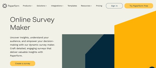 best survey software option, paperform